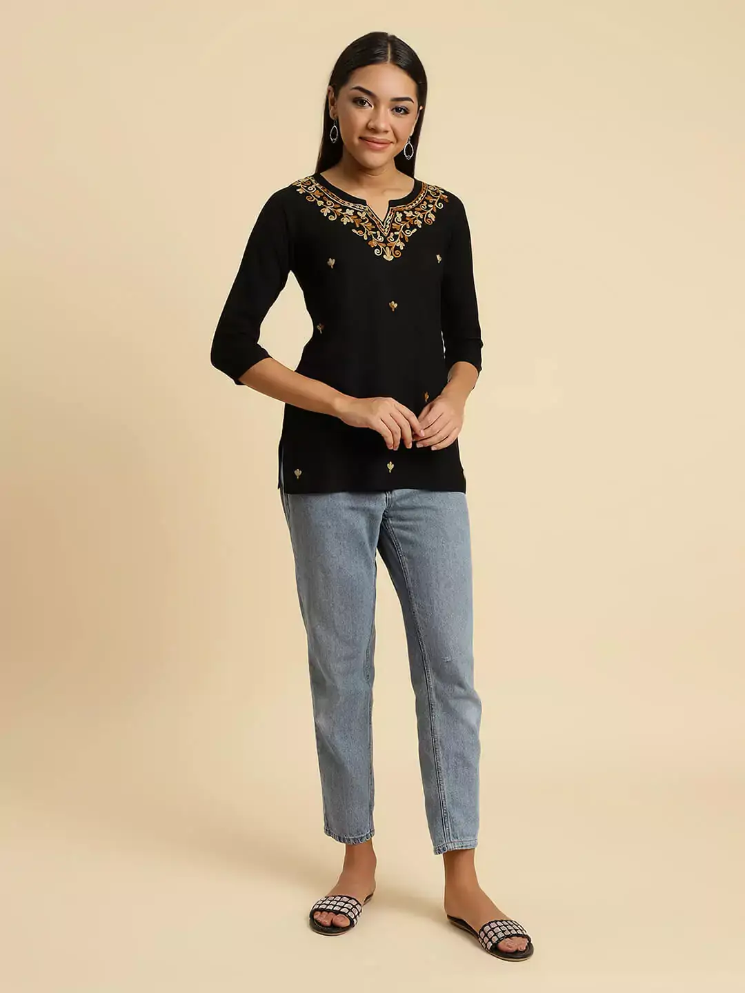 aiza-aari-black-short-kurti5.webp